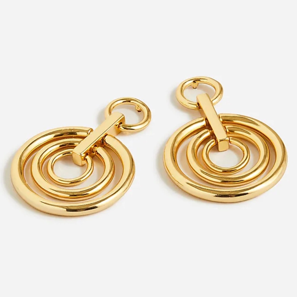 NWT J.Crew Gold-Tone Circle Earrings